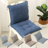 High Back Chair Cushions with Ties, 15.7" Indoor Outdoor Rocking Patio Chair Cushions, Non-skid No-Slip Onepiece Dining Chair Pad for Kitchen Dining Room Living Room Blue