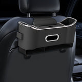 Backseat Car Organizer, Back Seat Cup Holders for Cars, Multifunctional Car Organizers and Storage, Car Seat Organizer, Car Tissue Organizer with 2 Cup Holder, for Glasses Phones Keys and Cards Black