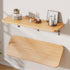 Floating Balcony Railing Table, Outdoor Indoor Wall Mounted Folding Table, Wall Mounted Shelves, Wall Foldable Shelves, Board Shelves, for Bedroom, Living Room, Kitchen Brown