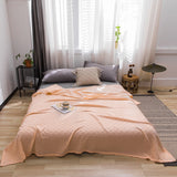 59x39" 100% Cottons Blanket, Soft and Breathable Bed Blanket, Multi-functional Bed Blanket for All Season, Machines Washable Bed Couch for Home Living Room Bedroom Office Travel Pink
