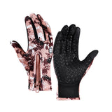 Plush Thermal Gloves with Zipper, Windproof & Waterproof Thermal Non-Slip Gloves, Winter Outdoor Touch Screen Gloves for Running, Cycling, Hiking, Travel S Coffee
