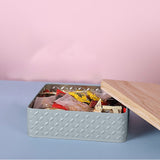 Cake Tins with Lids, Decorative Metal Cookie Snack Jars, Iron Packaging Box, Holiday Parties Reusable Food Storage Containers, Storage Box, for Cookies Candy Chocolate Packaging Pink