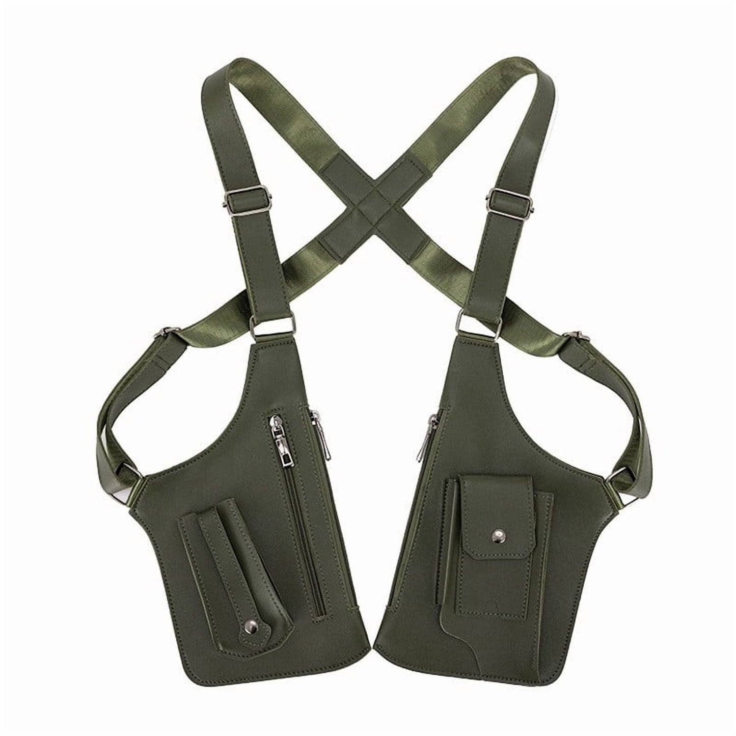 Double Shoulder Armpit Bag for Men and Women, Anti-Theft Underarm Shoulder Bag, Adjustable Shoulder Holster Bag, Pouch Wallet, Double Shoulder Bag, Anti Theft Wallet Brown