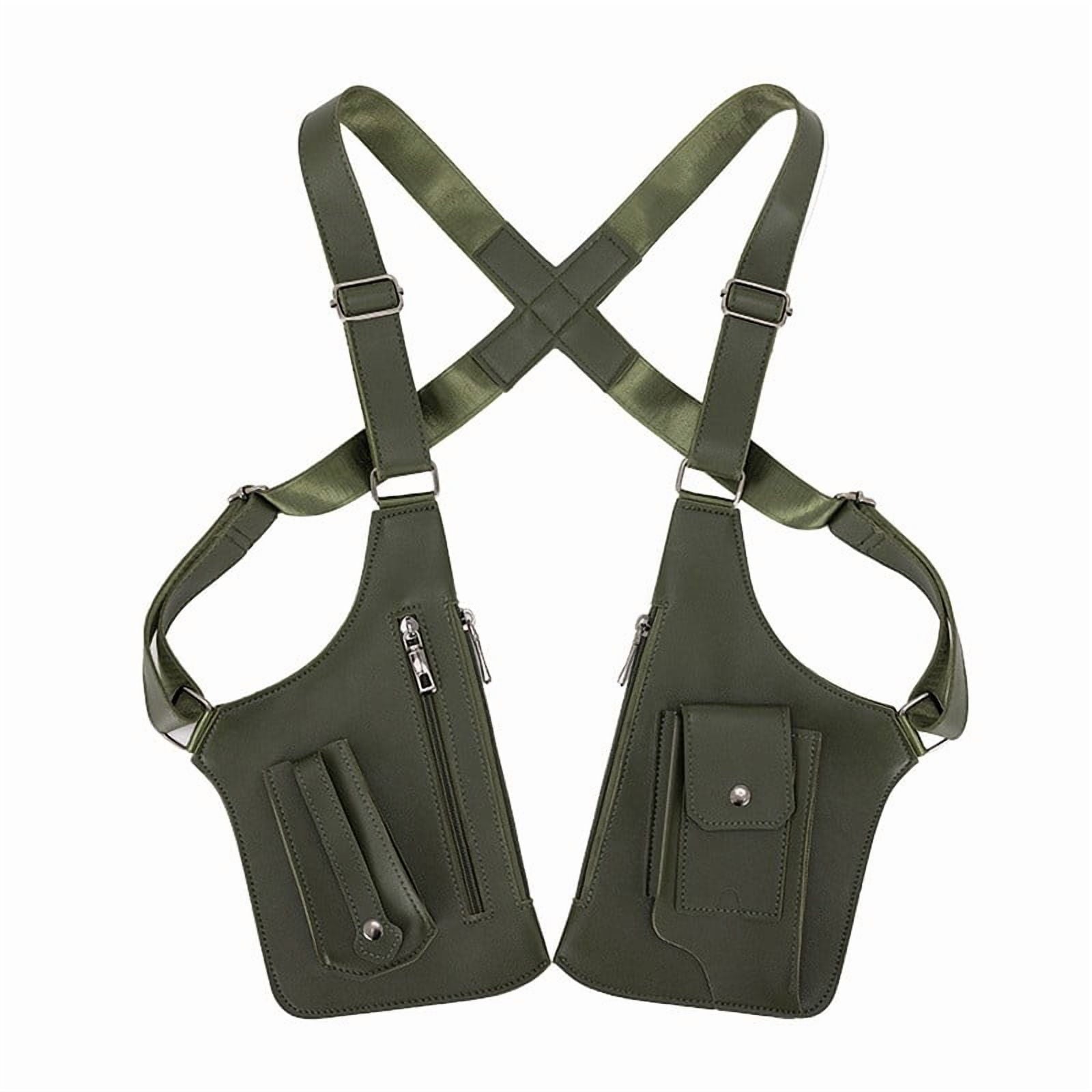 Double Shoulder Armpit Bag for Men and Women, Anti-Theft Underarm Shoulder Bag, Adjustable Shoulder Holster Bag, Pouch Wallet, Double Shoulder Bag, Anti Theft Wallet Pink