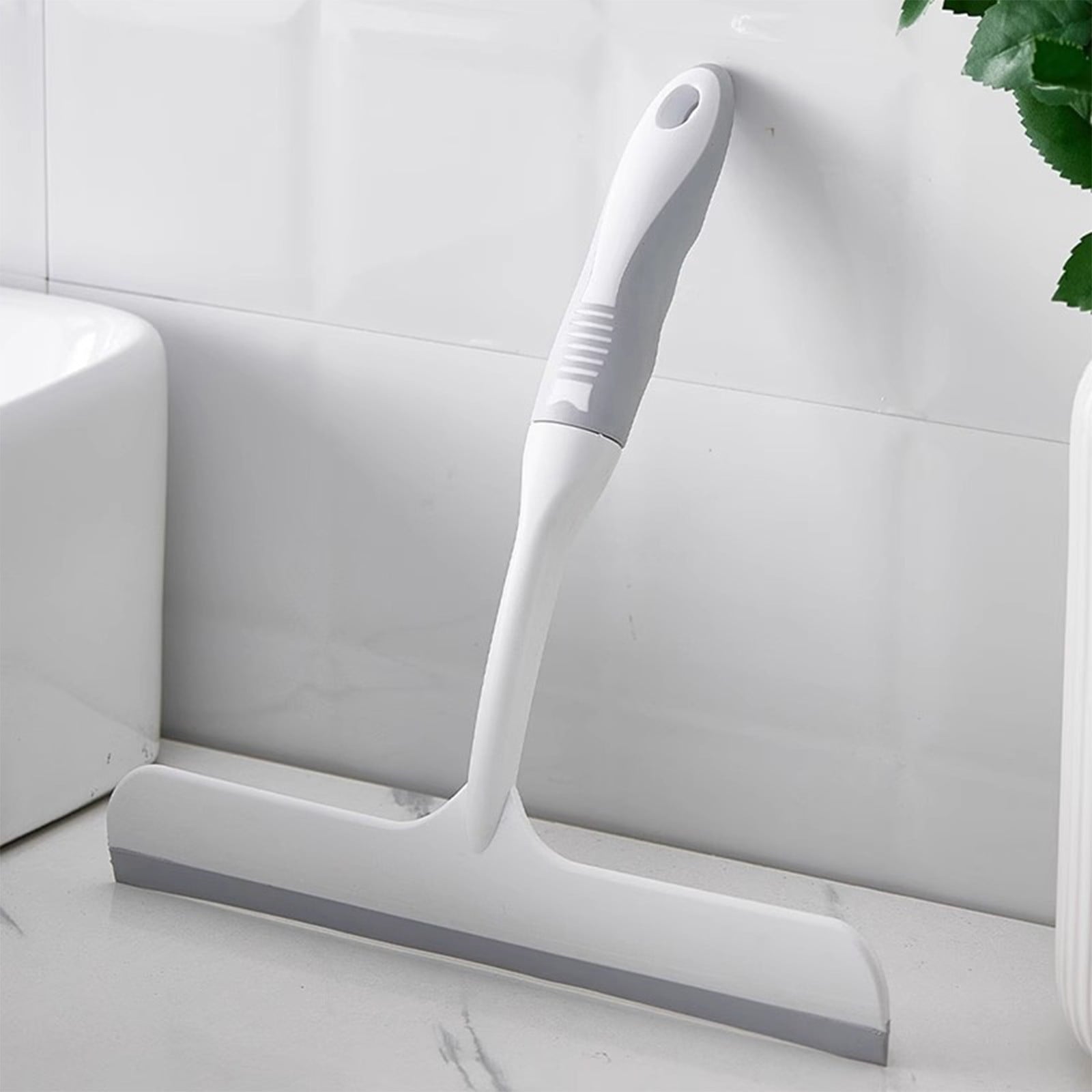 Shower Glass Squeegee, Window Glass Squeegee Shower Mirror Wiper, Door Wipe Blade, Multipurpose Cleaning Accessory, for Window, Windshield, Aquarium, Wall, Floor, Bathroom, Tile, Kitchen White,L