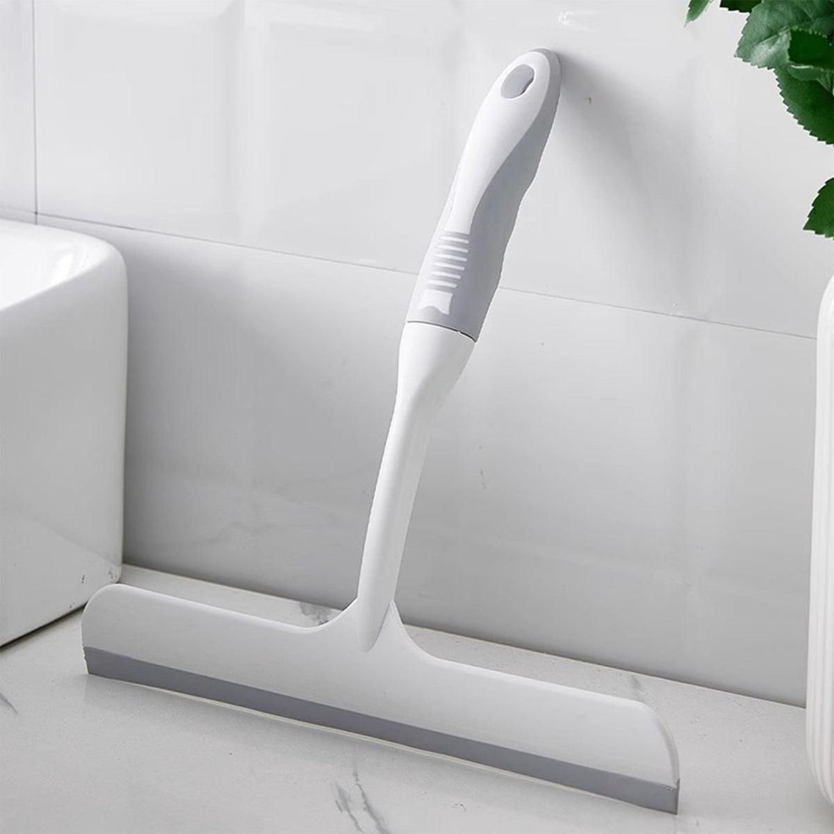 Shower Glass Squeegee, Window Glass Squeegee Shower Mirror Wiper, Door Wipe Blade, Multipurpose Cleaning Accessory, for Window, Windshield, Aquarium, Wall, Floor, Bathroom, Tile, Kitchen White,L