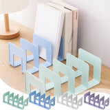 Acrylic Desk File Sorter, 4 Compartments Desktop File Organizer, Closet Organizer, Bookshelf Divider for Home Office Table Blue