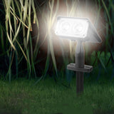 Solar Spot Lights Outdoor for Flag, Tree, Sign, Mailbox, Solar Lights Outdoor Waterproof, Bright Landscape Spotlights, Dusk to Dawn Lighting, for Yard Patio Garden Pathway A