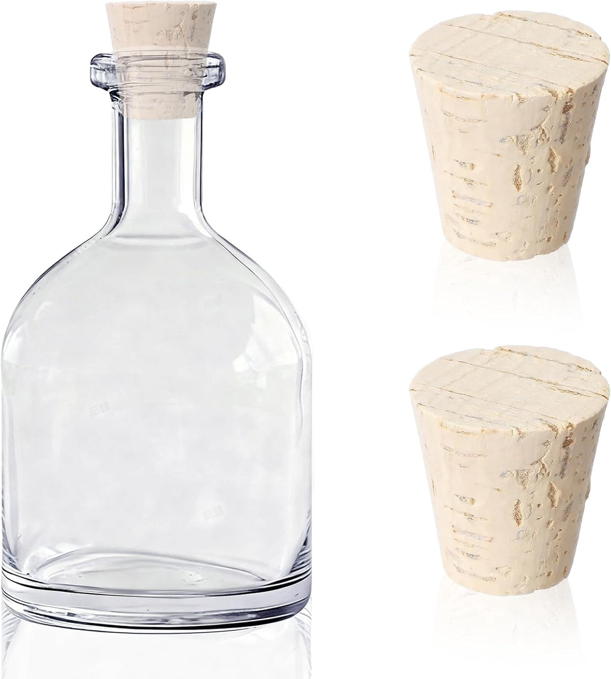 Tutuviw 2 Pcs Carboy Cork Stopper Glass Carboy Cap for 1, 3, 5, 6 Gallon Glass Water Jug 1 x 1.5 x 1.6 Inches Soft Cork Plug Wood Tapered Fermentation Cap Cork Stoppers