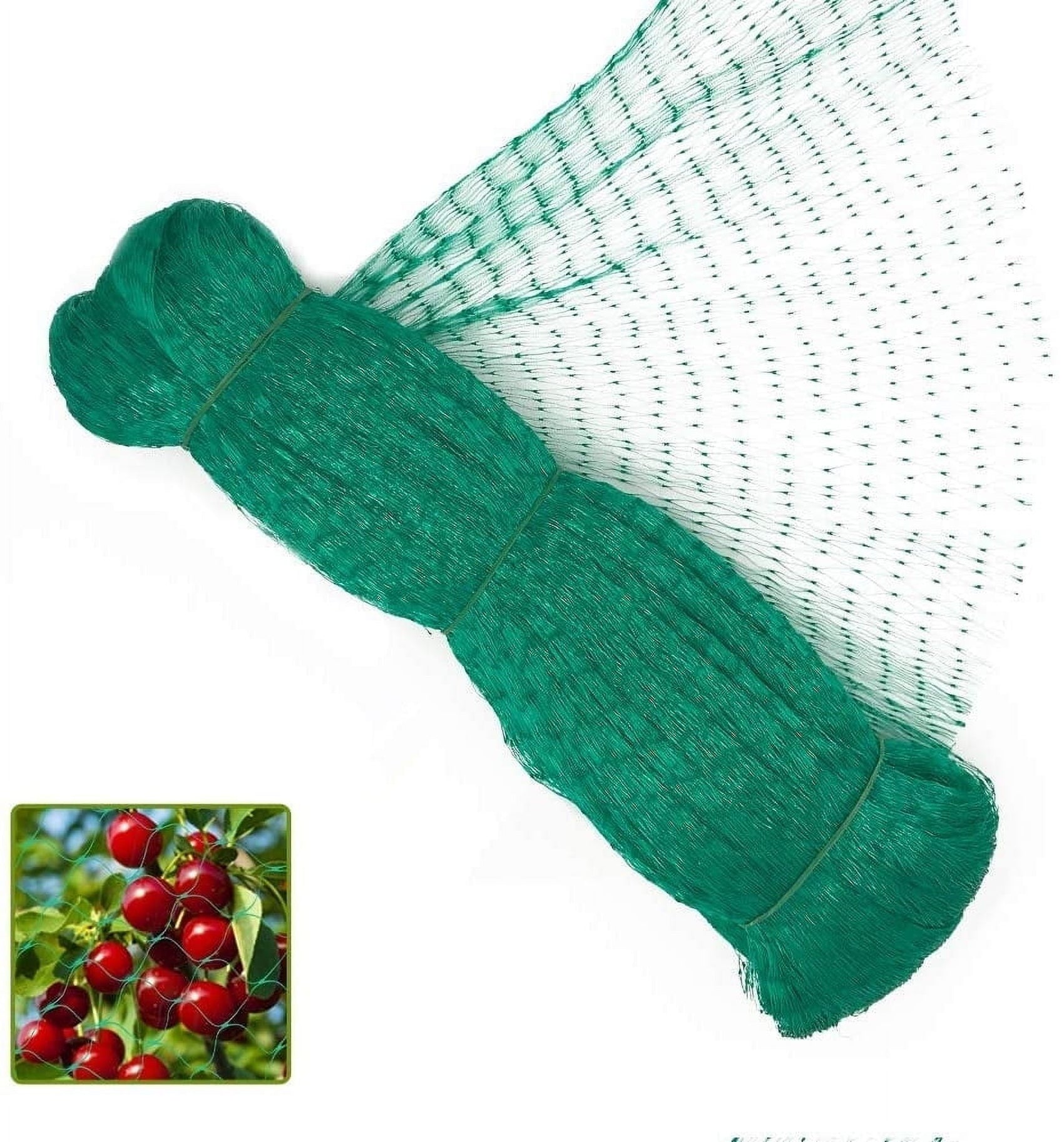 Tutuviw Bird Netting Garden Netting Pest Barrier,Cicada Netting for Garden Against Birds, Deer,Squirrels(13 x 19.8ft Green)
