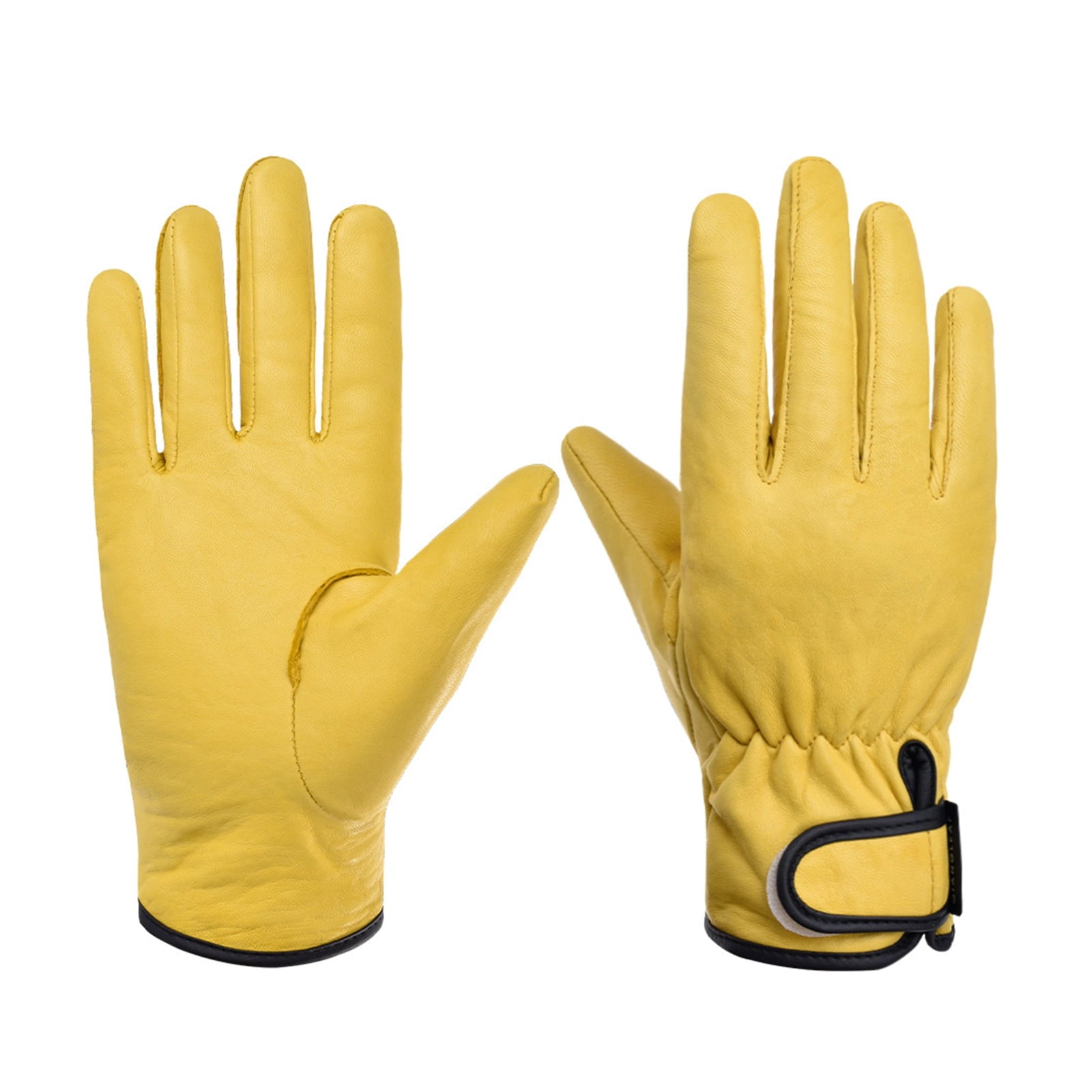 RABBITH Upgrade Leather Working Gloves Work Gardening Gloves Thorn Proof Garden Building Heavy Duty Utility Gripper Men Women M