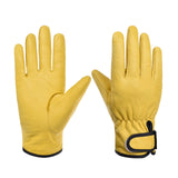 RABBITH Upgrade Leather Working Gloves Work Gardening Gloves Thorn Proof Garden Building Heavy Duty Utility Gripper Men Women L
