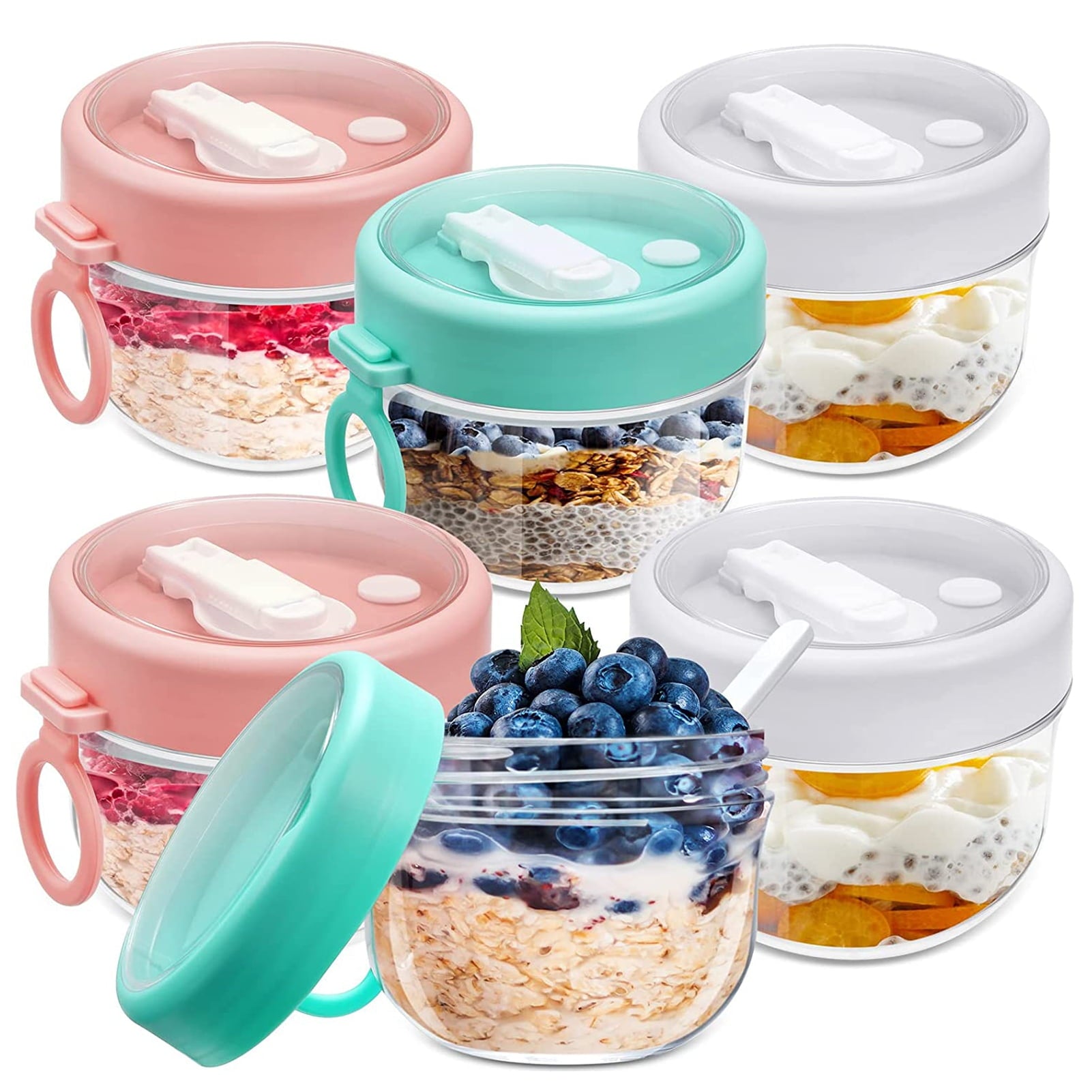 BOBASNDM Polycarbonate White PC Leakproof Yogurt Container White