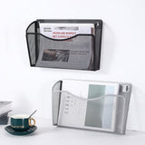 Tutuviw Wall Mount File Organizer Metal Letter Size, Black Silver