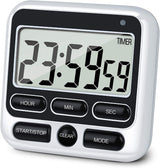 Digital Kitchen Timer, Cooking Countdown Clock with Large LCD Display, Loud Alarm and Strong Timer Black