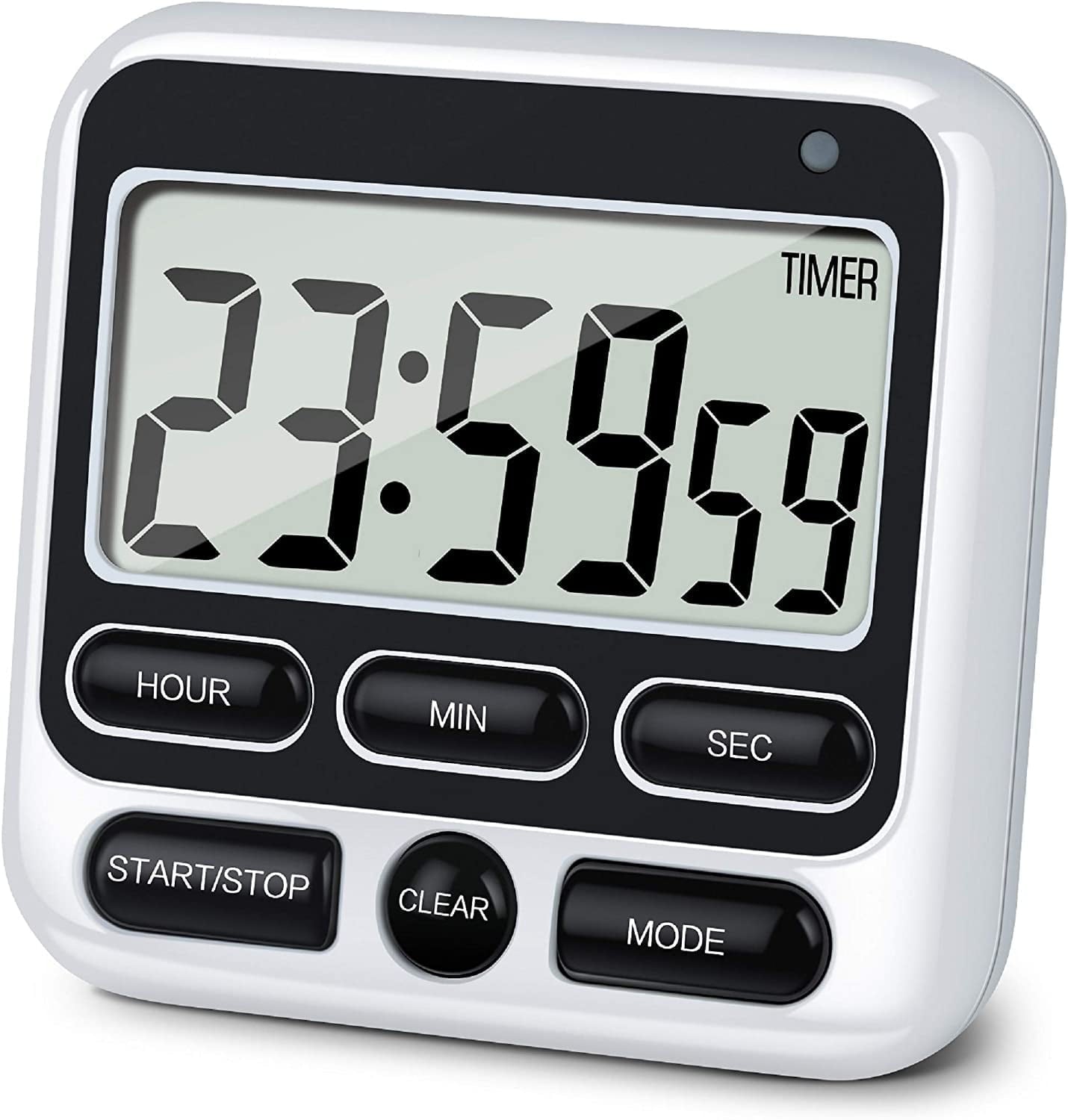Digital Kitchen Timer, Cooking Countdown Clock with Large LCD Display, Loud Alarm and Strong Timer Black