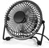 Tutuviw 4 Inch USB Desk Fan,Small and Quiet,Powerful USB Powered Portable Fan,Strong Airflow,Mini Metal USB Fan,360°Rotation,Personal Cooling Fan with 2 Speed for Home Office Black