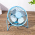 Tutuviw 4 Inch USB Desk Fan,Small and Quiet,Powerful USB Powered Portable Fan,Strong Airflow,Mini Metal USB Fan,360°Rotation,Personal Cooling Fan with 2 Speed for Home Office,Black Blue