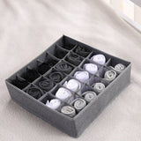 Tutuviw Wardrobe Clothes Organizer for Jeans, Upgraded Drawer Organizers for Clothing with Handle Foldable, Drawer Organizers Clothes(Gray,1PCS-M) 1PCS-24 Cell Gray