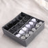 Tutuviw Wardrobe Clothes Organizer for Jeans, Upgraded Drawer Organizers for Clothing with Handle Foldable, Drawer Organizers Clothes(Gray,1PCS-M) 1PCS-24 Cell Gray