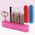 Bueautybox Makeup Beauty Brush Holder Organizer, Lipstick Holder Case Silicone Nail Polish Storage Rack Professional Cosmetic Display Box Red