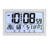 Auto Set Digital Wall Clock Battery Operated,Desk Clocks with Temperature,Humidity ， Display Digital Calendar Alarm Clock for Elderly,Bedroom,Office,black，G165466 white