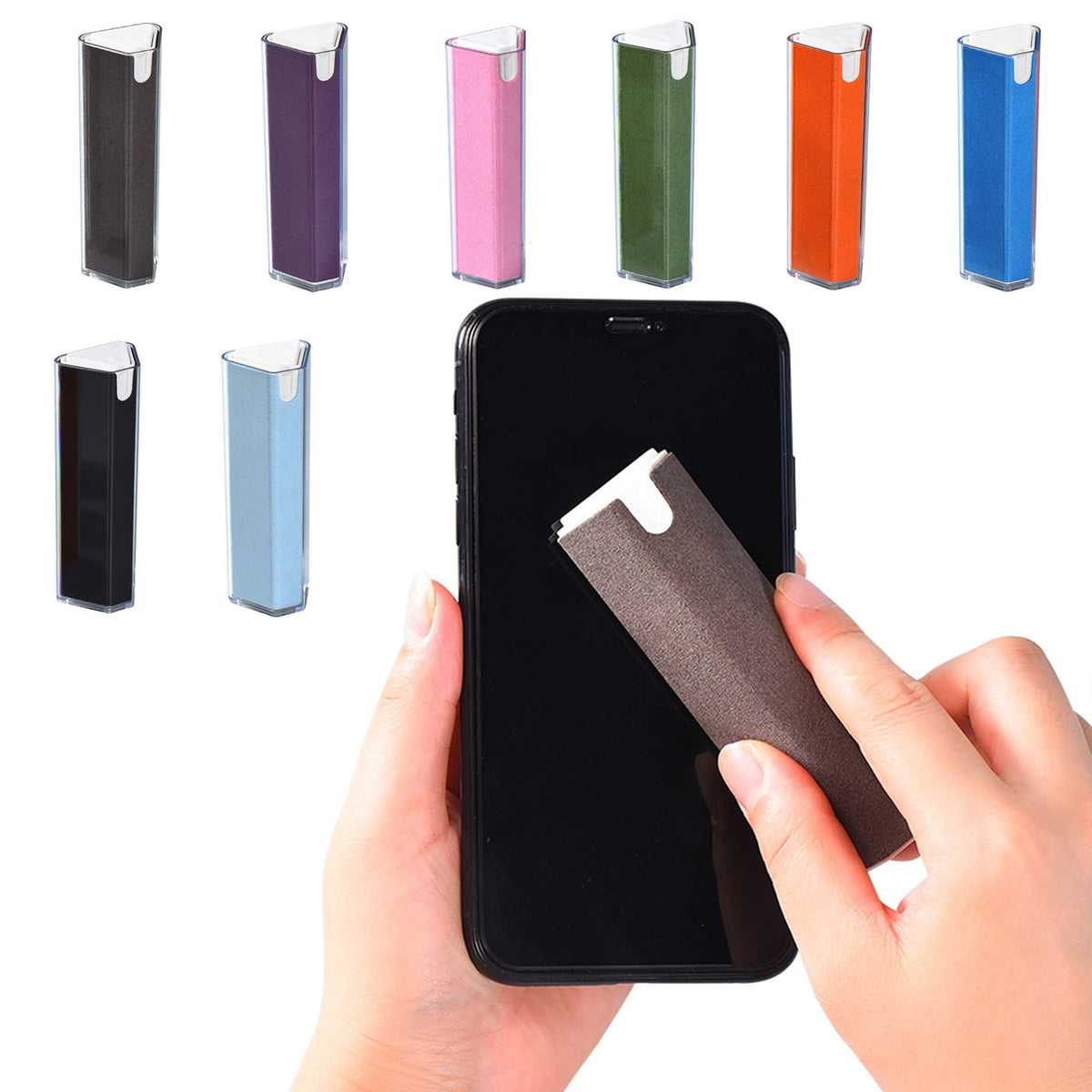 Screen Cleaner Spray Wipe, 3-in-1 Spray Microfiber Cloth, Car Screen Cleaner, Portable Refillable Spray Bottle Tool for Phone/Computer/Laptop/Tablet/Monitor/Car Screen 18 mL Atrovirens