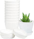 Pots for Plants, 8 Pack 4 inch Plastic Planters with Multiple Drainage Holes and Trays - Plant Pots for All Home Garden Flowers Succulents (White) 4.8inch-White