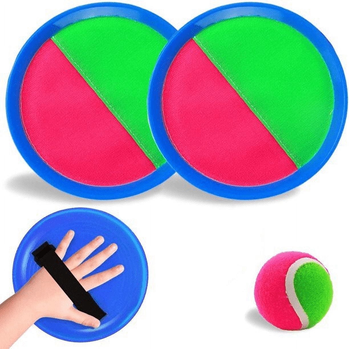 Tutuviw Toss and Catch Ball Set - Paddle Ball and Catch Game for Adults - Sticky Ball Catch Set - 2 Paddles, 1 Balls
