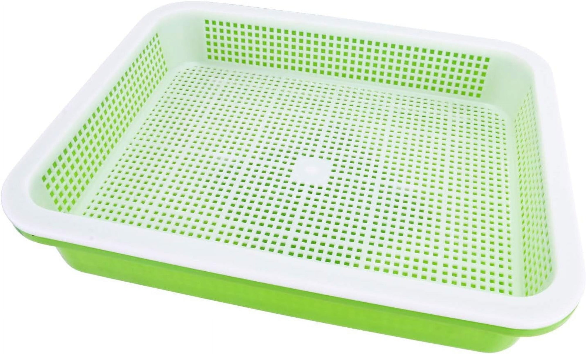 Tutuviw BPA Free Hydroponics Soilless Seeds Sprouter Microgreen Seed Sprouter Trays Seed Germination Double Tier Grow Trays with Lid 1PCS-Seed Sprouter Tray