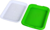 Tutuviw BPA Free Hydroponics Soilless Seeds Sprouter Microgreen Seed Sprouter Trays Seed Germination Double Tier Grow Trays with Lid 5PCS-Seed Sprouter Tray