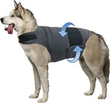 Dog Jacket, Skin-Friendly Dog Calming Vest - Dog Shirt for Thunder, Fireworks and Separation - Keep Pet Calm Without Medicine & Training, Anti Anxiety Vest for Dogs S Dark Grey
