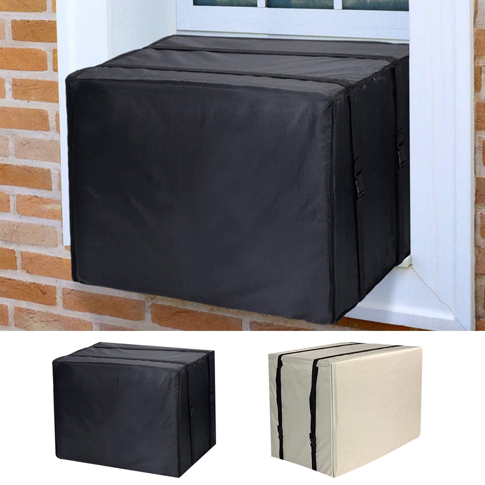 Cheers.US Window Air Conditioner Cover Outdoor, Outside Window AC Unit Cover Black Dust-Proof Waterproof AC Cover Outdoor Window AC Protection Cover M Beige
