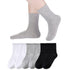 Holzlrgus Kids Athletic Crew Socks Boys Girls Cotton School Uniform Casual Basic Socks 6 Pairs 3-5T Black+ White + Grey