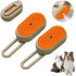 Cat Steam Brush, 3 in 1 Self Cleaning Cat Steamy Pet Brush Steamer Brush for Massage for Removing Tangled and Loosse Hair (2PCS Light Green) Light Green