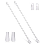 Tutuviw Blind Wand Vertical Blinds Replacement Parts,2PCS White Fiberglass Blinds Stick Replacement with Hook and Handle Curtain Stick Blind Tilt Wand for Window Opener Accessory (12 Inch)
