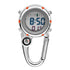 Digital Carabiner Watch Luminous Anti-scratch Precise Backpack Belt Pocket Clip on Watch for Outdoor Orange