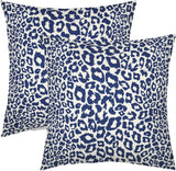 Lime Green White Leopard Print Pillow Covers 18x18 Inch Set of 2 Cheetah Animal Spots Decorative Throw Pillows For Couch Farmhouse Chinoiserie Pillow Cases Home Decor For Room Sofa Bed Porch Outdoor 18" x 18" Black Leopard