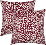 Lime Green White Leopard Print Pillow Covers 18x18 Inch Set of 2 Cheetah Animal Spots Decorative Throw Pillows For Couch Farmhouse Chinoiserie Pillow Cases Home Decor For Room Sofa Bed Porch Outdoor 16" x 16" Blue Leopard