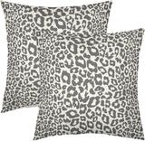 Lime Green White Leopard Print Pillow Covers 18x18 Inch Set of 2 Cheetah Animal Spots Decorative Throw Pillows For Couch Farmhouse Chinoiserie Pillow Cases Home Decor For Room Sofa Bed Porch Outdoor 20" x 20" Green Leopard