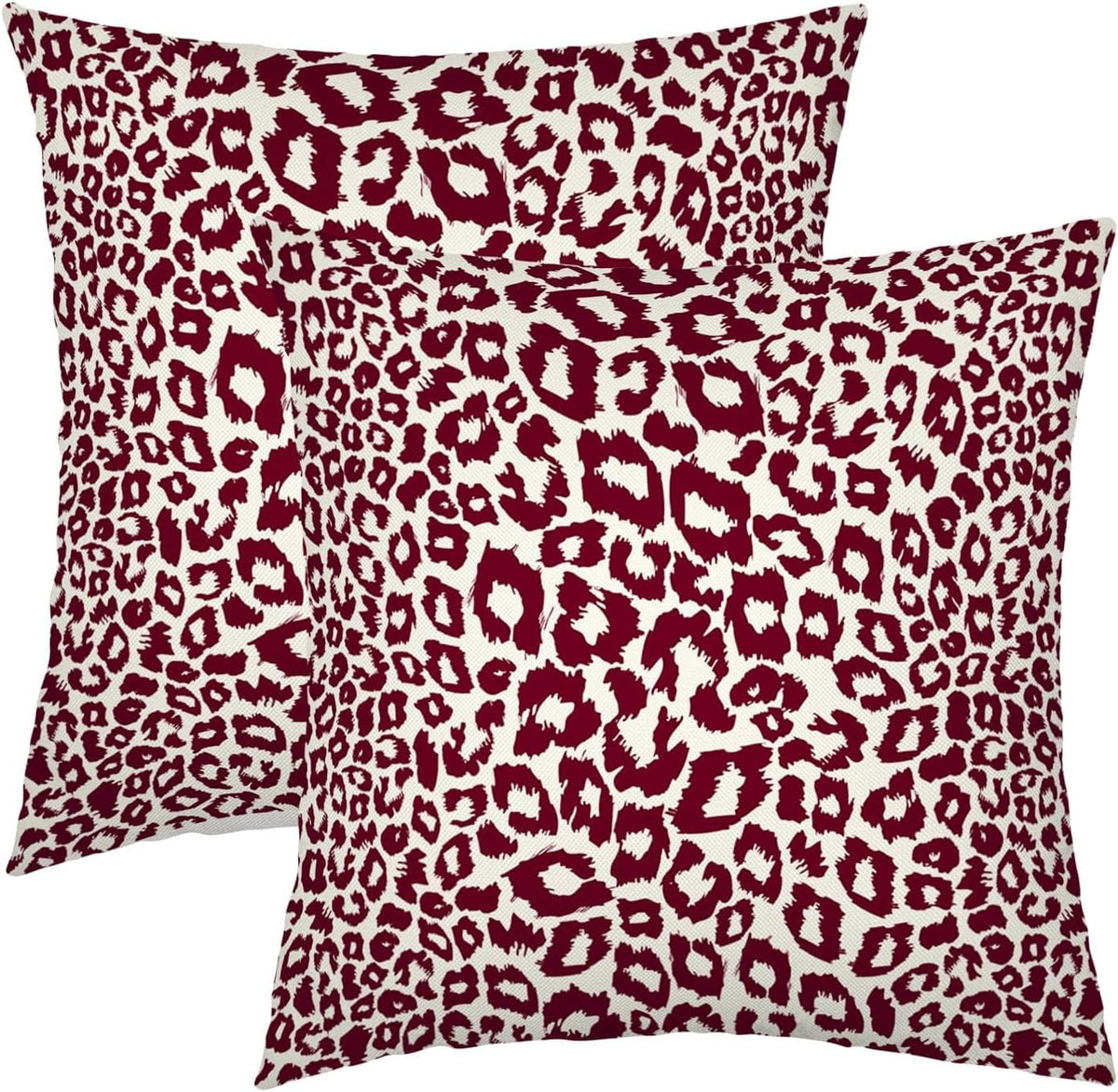 Lime Green White Leopard Print Pillow Covers 18x18 Inch Set of 2 Cheetah Animal Spots Decorative Throw Pillows For Couch Farmhouse Chinoiserie Pillow Cases Home Decor For Room Sofa Bed Porch Outdoor 16" x 16" Pink Leopard