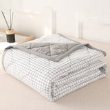 Summercome Cooling Quilt, Thin Quilts Summer Lightweight Comforter, Full Washed Cotton, Machine Washable, Soft Comfy Breathable Sleep Blanket for Hot Sleeper, Ultra-Cool Lightweight (Blue, Queen) Queen White
