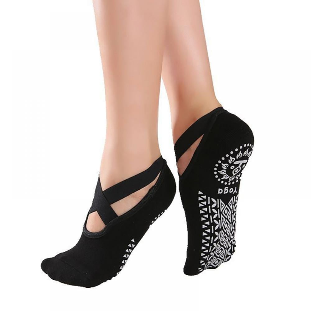 1pc Yoga Socks for Women Non Slip Socks Slipper Socks for Pilates, Ballet, Dance, Yoga Socks with Grips for Women Black