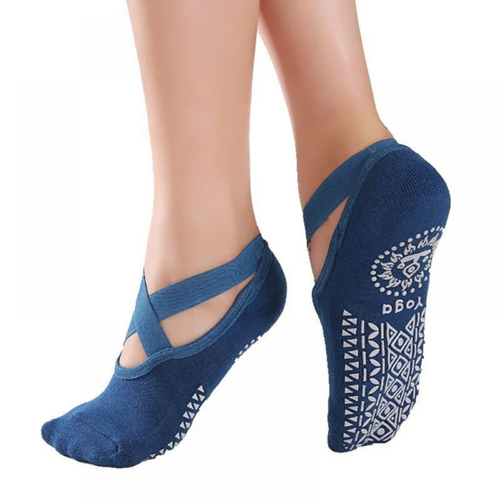 1pc Yoga Socks for Women Non Slip Socks Slipper Socks for Pilates, Ballet, Dance, Yoga Socks with Grips for Women Blue