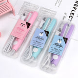 2 in 1 Hair Straightener Mini Hair Curler, Mini Hair Straightener Hairstyling Iron Heating Curler for Home or Salon Pink