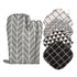 Poaug Oven Mitts on Sale Clearance 2Pc Oven Gloves Grill Gloves Slippery Cooking Gloves for Cooking Baking Grilling Yellow Grey