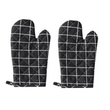 Poaug Oven Mitts on Sale Clearance 2Pc Oven Gloves Grill Gloves Slippery Cooking Gloves for Cooking Baking Grilling Yellow Z1-Black