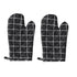 Poaug Oven Mitts on Sale Clearance 2Pc Oven Gloves Grill Gloves Slippery Cooking Gloves for Cooking Baking Grilling Yellow Z1-Black