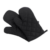 Poaug Oven Mitts on Sale Clearance 2Pc Oven Gloves Grill Gloves Slippery Cooking Gloves for Cooking Baking Grilling Yellow Z4-Black
