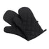 Poaug Oven Mitts on Sale Clearance 2Pc Oven Gloves Grill Gloves Slippery Cooking Gloves for Cooking Baking Grilling Yellow Z4-Black